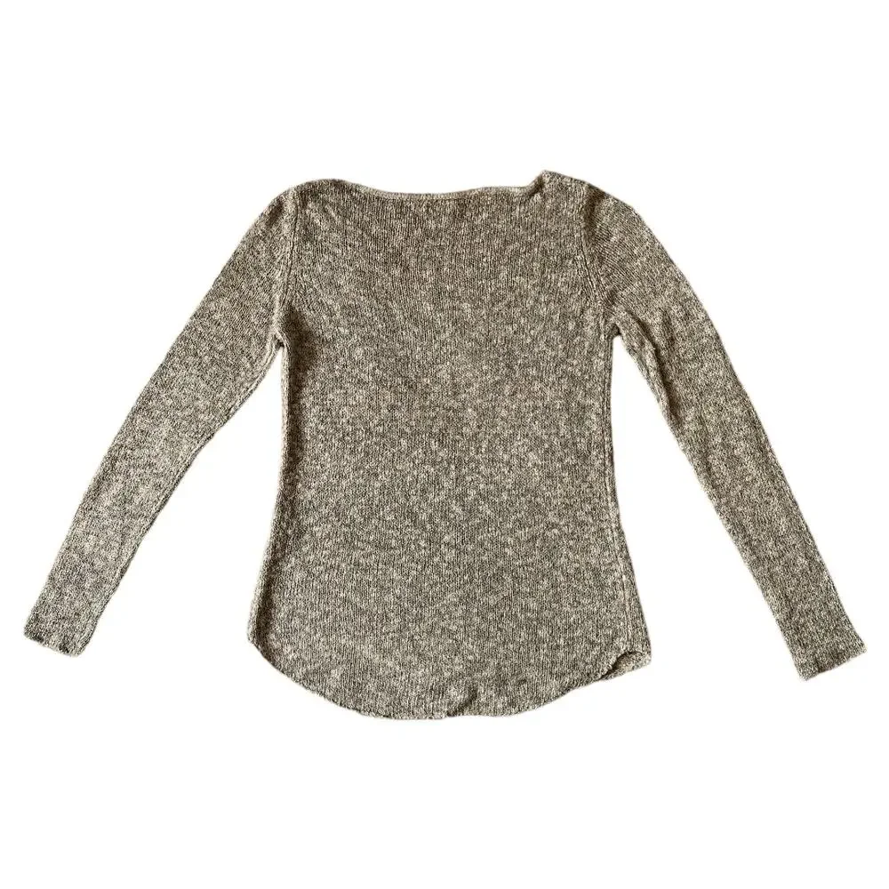ZARA Brown Knit Long Sleeve Sweater Top, M